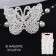Knitted elements "Butterflies", 5.5 × 4 cm, 10 pcs, white color