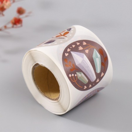 Stick Paper "Boho" d = 3.8 cm 252 pcs in roll-5