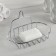 Soapwoman suspended oval shares, 13.5 × 10.5 × 8 cm, silver color