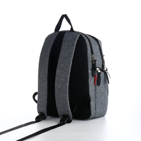 Male backpack, Rise, 2 lightning departments, 2 side pockets, color gray color-3