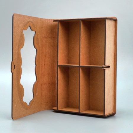 Wooden box with cells "monogram", 22 x 12.5 x 5 cm-5
