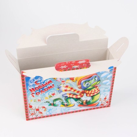 Box Gift New Year's Sports Snow 26 x 23 x 7 cm-3