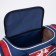Sports bag, 3 parts on zippers, external pocket, blue/red color