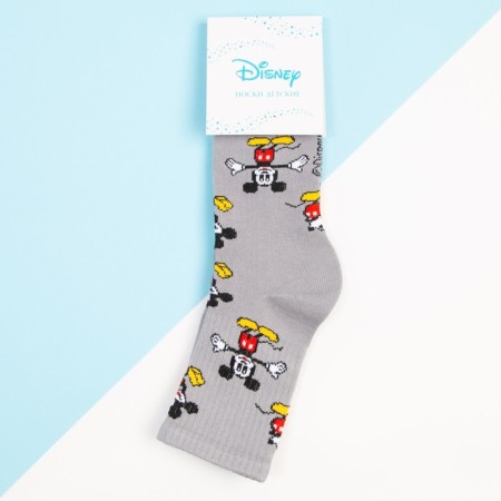 Socks Mickey Mouse, 25-27 cm, gray-2