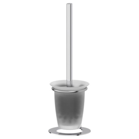 Holder with toilet ruff floor, matte glass, chrome, artwelle