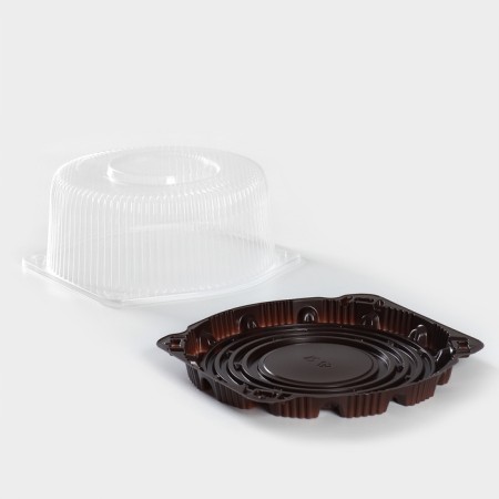 Cormore is a plastic disposable with a connective lid for 30, 22 × 10 cm, the color is transparent-1