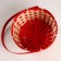 Wicker basket, d21xh24 cm, red, bamboo