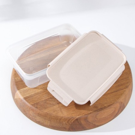 Lock & Ok food container, 0.75 l, 18.6 × 12.2 × 5.5 cm, beige color-2
