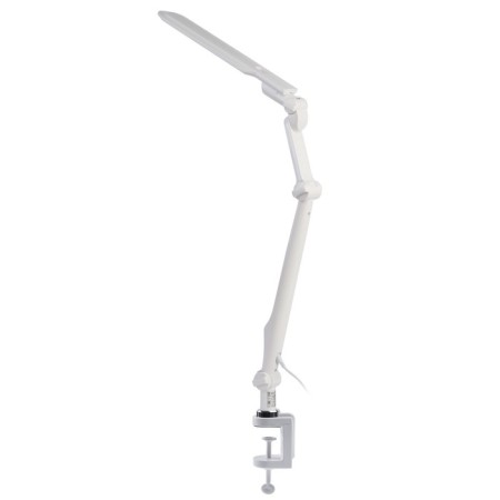 NLED-496-12W-W desktop lamp on a white clamp-3