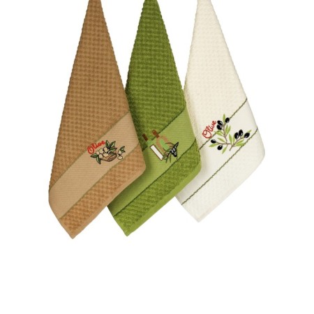 A set of wuffed napkins Diva Afrodita "Oliva", size 40x60 cm, 3 pcs-2