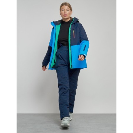 Ski jacket women's winter, size 46, blue color-11