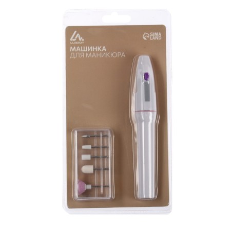 Luazon LMM-01-05 manicure apparatus, 5 nozzles, 2 W, 2XAA (not complete), white-6