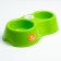 Double round bowl, 27 x 16 x 6.5 cm, green