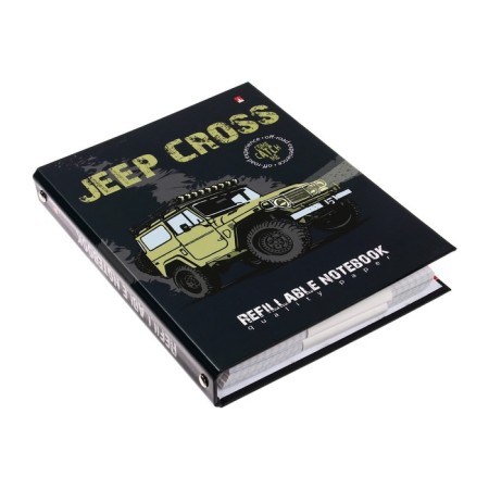 Notebook on rings, 160 sheets in the Jeep Cross cage, solid cover, glossy lamination, with a change of block-1