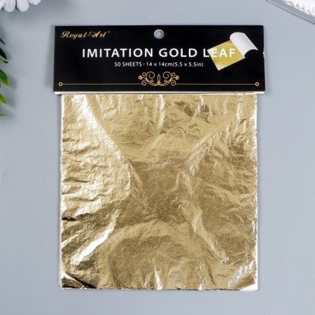 Potal for decorating a set of 50 sheets "gold" 14x14 cm in a package