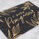 Congratulatory card "Happy Birthday", black craft, 10 x 15 cm