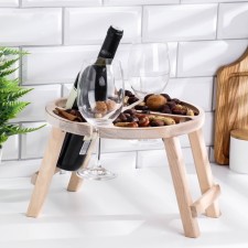 A table - a tray with a menage and folding legs 