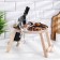 A table - a tray with a menage and folding legs "Let it always be delicious" d = 30x2 birch