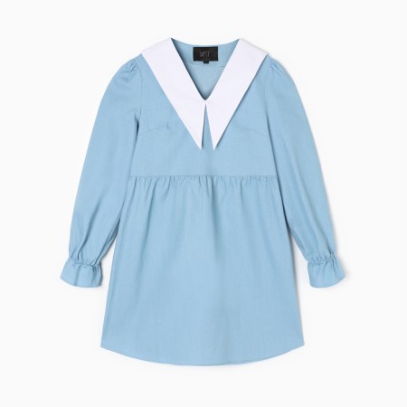 Women's dress with a collar Mist, p.44, light blue-5