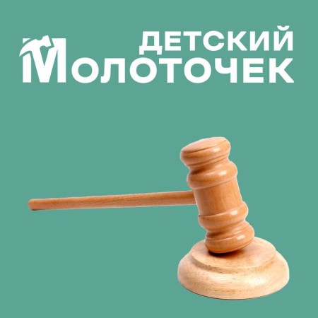 Wooden children's hammer "Judge" 4.5 × 8 × 33 cm