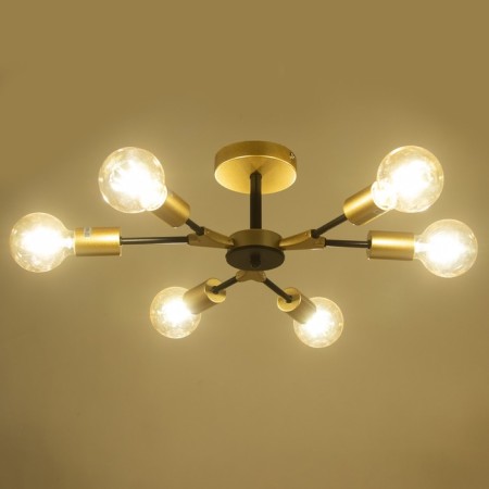 Victoria chandelier 6x60W E27 gold+black 67x67x19cm SVK-2