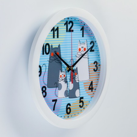 Wall watches, D-28 cm, children's, "cats", silent-1