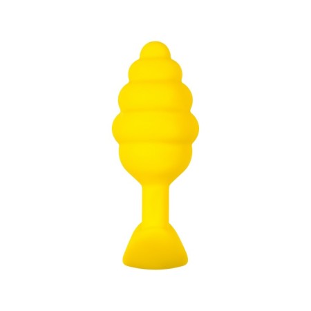 Anal plug Eromantica vikki, bee, silicone, 35x90 mm, yellow color-2