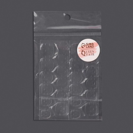 Glue plates for overhead nails, 24 pcs, packing 6 sheets, transparent color-5