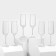 Set of glass glasses for champagne ISABELLA, 200 ml, 6 pcs