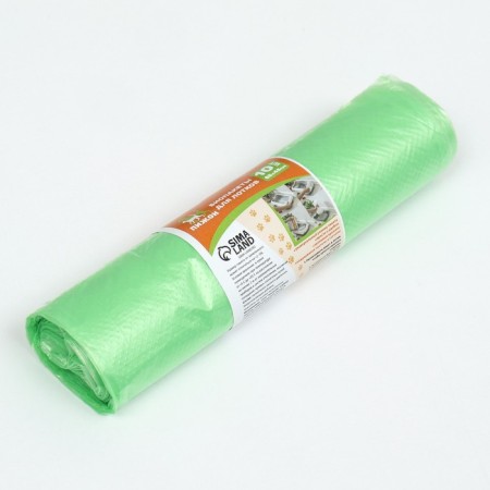 Bio bags for cat trays "Pigzon" 45x65 cm, 12 μm, 10 pcs, green