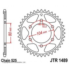 Vedica star, JT 1489.44, chain 525, 44 teeth