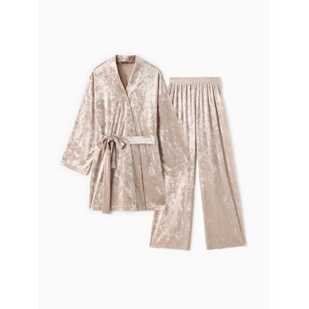 Female set (jacket, trousers) KAFTAN VELVET p. 48-50, beige-9