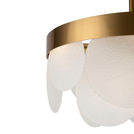 Suspended lamp 60W, 6he14, 63x45 cm, brass-3