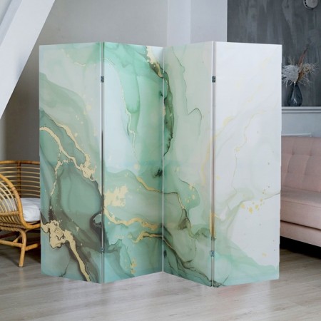 Shirma "Marine Emerald, Malachite with the Golden Flood", 200 x 160 cm