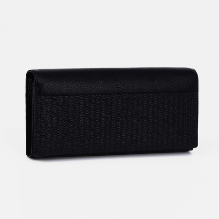 Women's wallet on magnets, black color