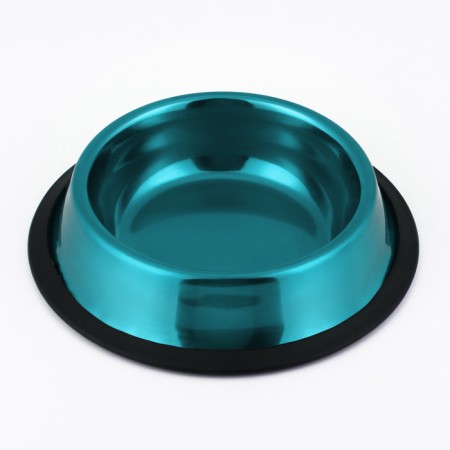 Bowl with a non -slip base decorative color, 230 ml, blue-1