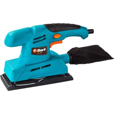 Vibration grinder BORT BS-240, 200 W, 12000 rpm, sole/tape 90x187/240 mm