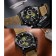 Men's watches, D-4.7 cm, with chronograph, 3 atm, luminous, brown