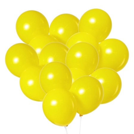Shar Latex 10 ", pastel, set 100 pcs., Yellow color-1