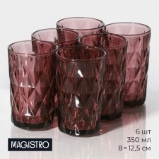 A set of glasses of glass Magistro 