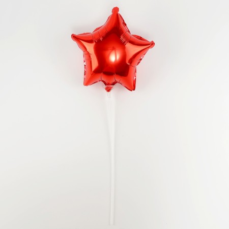 Foil ball 9 "Star", red-3