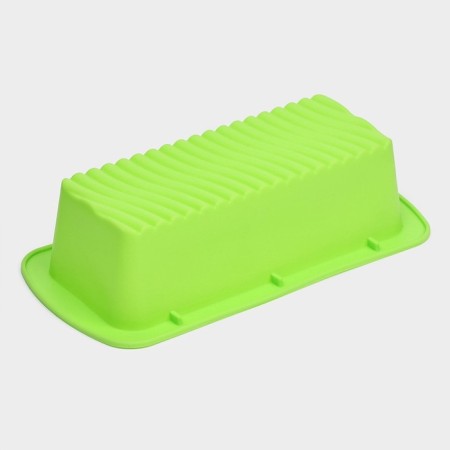 Baking shape of the share "Bread. Stripes ”, silicone, 27.5 × 13.5 × 7 cm, intra -size 23.5 × 11 × 7 cm, green color-2