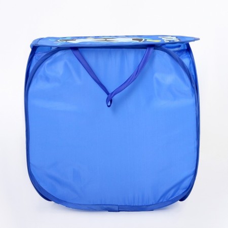 Basket for storing toys "Football" with a lid, 45 x 45 x 43 cm, blue-4