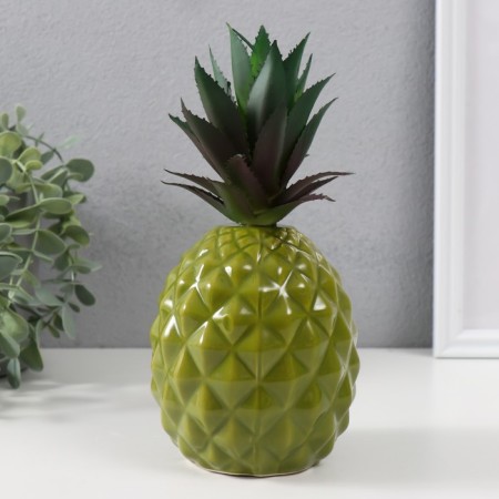 Souvenir Ceramics "Green Pineapple" 10x10x22 cm-2