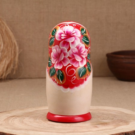 Nesting doll "Lida", red dress, 5 doll, 19 cm-2