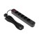 Extension cord Standard 5 nests, 5m, 3x1.0mm², s/h, with a switch, 2 USB, black rexant