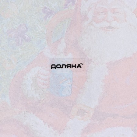 Glass oval shade "Happy Santa", 30 × 21 cm-3