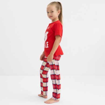 Пижама для девочки новогодняя KAFTAN "Bear", размер 34 (122-128)-2