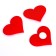 Decorative hearts, on a glue basis, set of 10 pcs., Size 1 pcs: 5 × 4.5 cm, red color