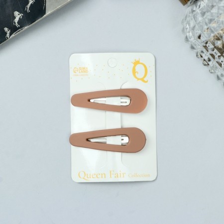 Invisibility for hair "Adeli" (set 2 pcs) matte classic, 5 cm, brown